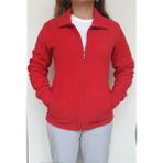 Günay Kadın Kışlık Slim Fit Kalıp Cepli Polar Softshell Mont-Ceket - Kırmızı - XS