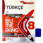 Günay Yayınları 8.sınıf Bumerang Türkçe Defter-Kitap-Yeni-(Silgi Hediye)