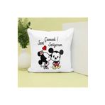 GünayStore Çoook ! Seni Seviyorum... Yazılı Mıckey Minnie Baskılı Hediyelik Yastık