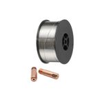 günbeyaz 2 Adet Nozzle Hediyeli Tüpsüz Gazaltı Kaynak Teli 1 Kg 0.9 mm