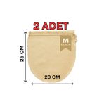 GUNBO HOME 25x30 cm 2 Adet Organik Pamuk Süzme Kesesi Süt Bezi Çok Amaçlı Kese Süt Bezi Yoğurt Peynir