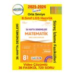 Güncel 8.Sınıf Lgs Hazırlık Matematik 36 Haftalık Süreç İzleme Deneme Seti+Kalem