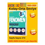 Güncel 8.Sınıf Lgs Hazırlık Paragraf A 900 Soru Kolay-Orta Kazanım Soru Bankası Seti+Tablet Kalemi