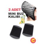 GüncelÇarşı 2 Adet 160'lı Mini Küp Buz Kalıbı Silikon Buzluk Esnek Dayanıklı Pratik Makinede Yıkanabilir