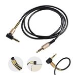 GüncelÇarşı 3.5 mm Yay Sarmal Uçlu Aux Kablosu 1 Metre, Ses Kablosu, 100 cm Dik Açılı Stereo Jak Kablosu