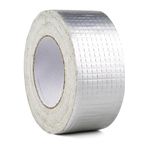 GüncelÇarşı 5cm x 2 Mt Yüksek Sıcaklık Dayanan Su Geçirmez Alüminyum Folyo Çamur Bant, Çatı Duvar Çatlak Onarıcı Yalıtım, 2 Metre, Boru Yalıtımı, Yalıtım Bandı, Panel Yalıtımı (2 METRE)