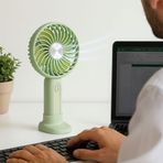 GüncelÇarşı Masa Üstü Standlı Şarjlı 3 Ayarlı Fan Hızı Modlu Çanta Tipi El Fanı, Mini Vantilatör, Küçük Serinletici Fan