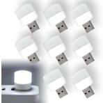 GüncelÇarşı Mini USB LED Işık, 1W Enerji Tasarruflu, Gece Aydınlatma, Rehber Gece Lambası, Kitap Okuma Lambası Işığı, Küçük Yuvarlak Işıklar (8 ADET)