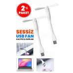 GüncelÇarşı Taşınabilir Esnek Sessiz USB Mini Fan Pervane, Küçük Vantilatör, Serinletici, El fanı