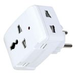 GüncelÇarşı Universal Priz Çevirici Dönüştürücü, Işıklı Çok Amaçlı Golyat Fiş, AB (Europlug), ABD (NEMA), İngiltere, Avustralya-Çin, 110-250V AC geniş voltaj aralığı ve 13A-250W yük kapasitesi