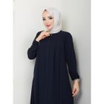Gündelik Hac ve Umrelik Krep Kumaş Robalı - Lacivert - 42