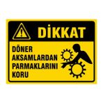 Gündoğdu 5 Adet Dikkat Döner Aksamlardan Parmaklarını Koru Uyarı Levhası