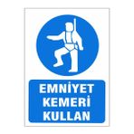Gündoğdu 5 Adet Emniyet Kemeri Kullan Uyarı Levhası