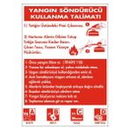 Gündoğdu 5 Adet Yangın Söndürücü Kullanma Talimatı Uyarı Levhası