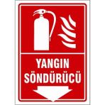 Gündoğdu 5 Adet Yangın Söndürücü Uyarı Levhası