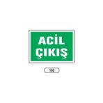 Gündoğdu Acil Çıkış Uyarı Ikaz Levhası 25X35 cm