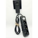 Gündüz Elektromarket Ultra Ince Fişli Uzatma Kablosu 3’lü Anahtarlı (1,5m)Dar Alanlar Için Şık ve Pratik Çözüm! - Siyah - 1,5 Metre