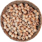 Gunerkan 150 Adet Yuvarlak Ham Naturel Ahşap Boncuk 10Mm Takı Tasarım Makrome Bileklik Kolye Hobi Amaçlı