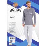 Güneş 5437 Uzun Kol Mevsimlik Erkek Pijama Takımı
