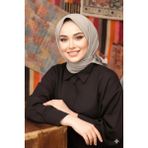 Güneş Bambu Kraş Eşarp (Tesettür Giyim, Hafif, Rahat, Şık, Yüksek Kalite, Hijab, Scarf, Shawl) - Taş Rengi