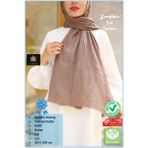 Güneş Bambu Kraş Şal (Tesettür Giyim, Yüksek Kalite, Hafif, Rahat, Şık, Premium, Lux, Shawl, Scarf) - Vizon