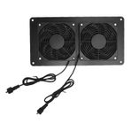 Güneş çift Egzoz fanı, 2200rpm 43.4 CFM Hava Akışı Güneş Enerjili Havalandırma fanı, Seralar, Tavuk Kümesleri Evcil Hayvan Evleri Kulübeler, güneş Egzoz giriş fanı Için Koruyucu