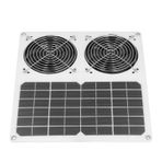Güneş Egzoz Fanı Güneş Çift Fan Kiti, Güneş Paneli Powered Fan, Tavuk Evi Sera Için 12 inç Su Geçirmez Çift Fan 100W Güneş Egzoz Fanı