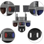 Güneş Enerjili Arıcı Kamerası 4g Sım Kartlı 9mp 3 Lens Yayla Güvenlik Kamerası 2 Yıl Garant - Renkli