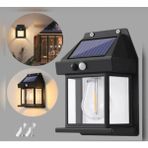 Güneş Enerjili Bahçe Aydınlatması Aplik Dekor Solar Sensörlü Bahçe Aydınlatması - Beyaz