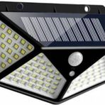 Güneş Enerjili Bahçe Aydınlatması Sokak Dış Ortam Solar LED Lamba Su Geçirmez Sensörlü 100 Ledli