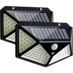 Güneş Enerjili Bahçe Lambası 100 Led Bahçe Aplik Solar Bahçe Lambası 1410