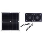 Güneş Enerjili Egzoz Fan Kiti 12W çift Fan Sistemi 43.4 Cfm 2200 Rpm Tavuk Kümesi Sera Evcil Hayvan Evi Için Koruyucu Bölme Ile