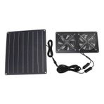 Güneş Enerjili Egzoz Fan Kiti, 20W Güneş Paneli Soğutma Havalandırma Fanı Tavuk Kümesi Sera Kulübesi Için çift Anahtar kontrolü
