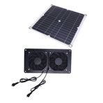Güneş Enerjili Fan, 12W 18V 43.4cfm Çift Egzoz Fan Kiti Tavuk Kümesleri, Seralar, Kulübeler Ve Evcil Hayvanlar Için Uygun