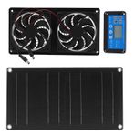 Güneş Enerjili Fan, 20W 6 inç Çift Egzoz Fanları Güneş Paneli Havalandırma Fanı Zamanlama kontrolörü Ile güneş Havalandırma Fanı, Sera Için güneş Paneli Fanı, Tavuk Kümesi,