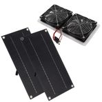 Güneş Enerjili Fan, Taşınabilir güneş Paneli Fan Kiti Vent Egzoz Sera Serinletme Havalandırma Sera Tavuk Kümesi Kulübesi Köpek Evi (Çift Panel)