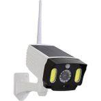 Güneş Enerjili Gerçekçi Maket Kamera, 20W LED'li, Caydırıcı Sahte Güvenlik Kamerası