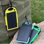 Güneş Enerjili Işıklı Solar Taşınabilir Usb Girişli Şarj Cihazı Powerbank 15000 Mah