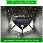 Güneş Enerjili Lamba Led Sokak Dış Ortam Solar Bahçe Aydınlatması Su Geçirmez Sensörlü 4 adet