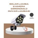 Güneş Enerjili Led Lamba + Güvenlik Kamerası Görünümlü– 5-8 M Hareket Algılamalı, Beyaz Işık Mir16552486