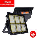 Gunes Enerjili Solar 1000 Watt Led Projektor Tasinabilir Sari Beyaz Ve Cakar Isik Lamba