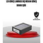 Güneş Enerjili Su Geçirmez LED Duvar Lambası Dinç Store - 0 - Siyah