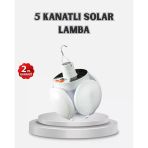 Güneş Enerjili Ve Usb Şarjlı Led Kamp Lambası – 5 Farklı Işık Modlu, Askılı Tasarım Mir35143877