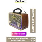 Güneş Enerjili Yüksek Sesli Retro Nostalji Bluetooth USB Sd Kart Radyo Mp3 Player Müzik Kutusu