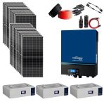 Güneş Enerjisi Solar Paketi 11Kva İnverter 550 Watt Güneş Paneli 48V 100 Amper Lityum Akü