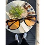 Güneş Gözlüğü Erkek & Kadın UV400 Cam Turuncu