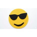 Güneş Gözlüklü Emoji Duvar ve Kapı Süsü - Havalı Gülen Yüz Strafor Dekorasyon - Çocuk Odası, Parti ve Organizasyon Dekoru - 30 cm