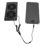 Güneş Havalandırma Fanı, güneş Enerjili Egzoz Fan çift Fan Ventilatör Kiti 10W 18V Rüzgar Geçirmez Yağmur Geçirmez Tavuk Kümesi Serası Için Güneş Paneli, Güneş Panelleri