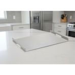 Güneş Krom Dekorasyon Gkd Üst Kalite Paslanmaz Çelik Bükümlü Çok Amaçlı Sunum Tepsisi 25X40CM - Inox