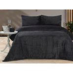Güneş LB Çift Kişilik Battaniye Yatak Örtü Seti Antrasit - 220 x 240 cm